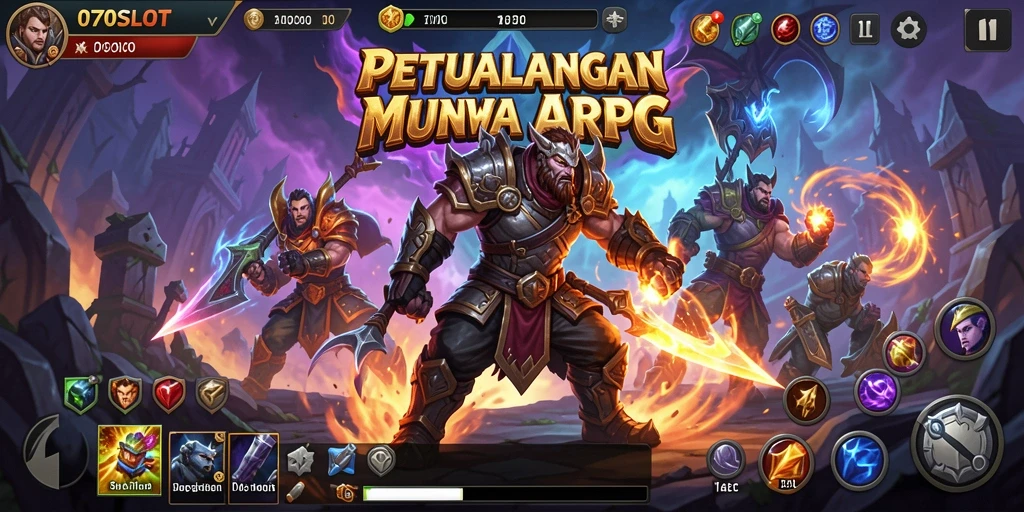 Tangkapan layar menunjukkan aksi seru dalam gameplay ARPG 070SLOT.