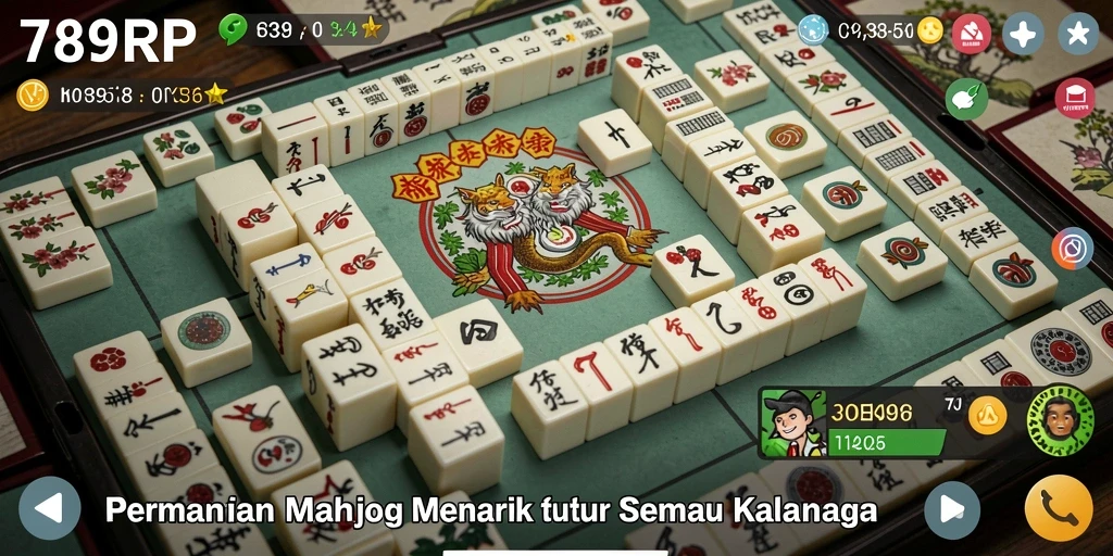 Screenshot utama dari gameplay Mahjong 789RP yang menampilkan tantangan menarik.