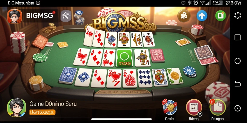 Tampilan menarik saat bermain Domino di BIGMSG dengan teman.