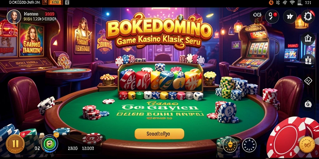 Gambaran gameplay BOKEDOMINO yang menarik dan interaktif.