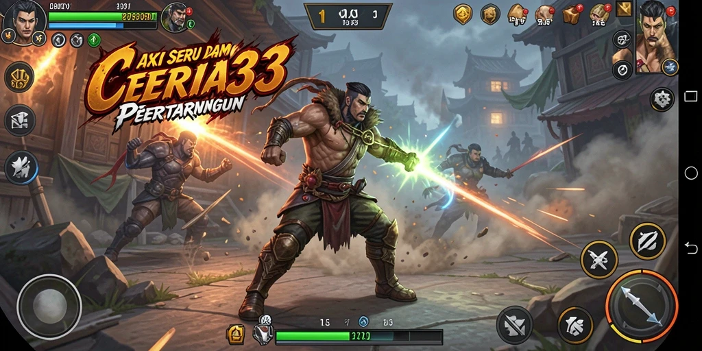 Tampilan aksi mendebarkan dalam gameplay CERIA33.