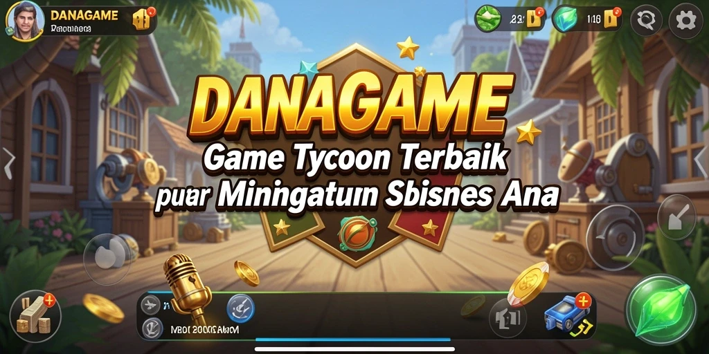 Tampilan gameplay menarik dalam DANAGAME yang menunjukkan manajemen bisnis.