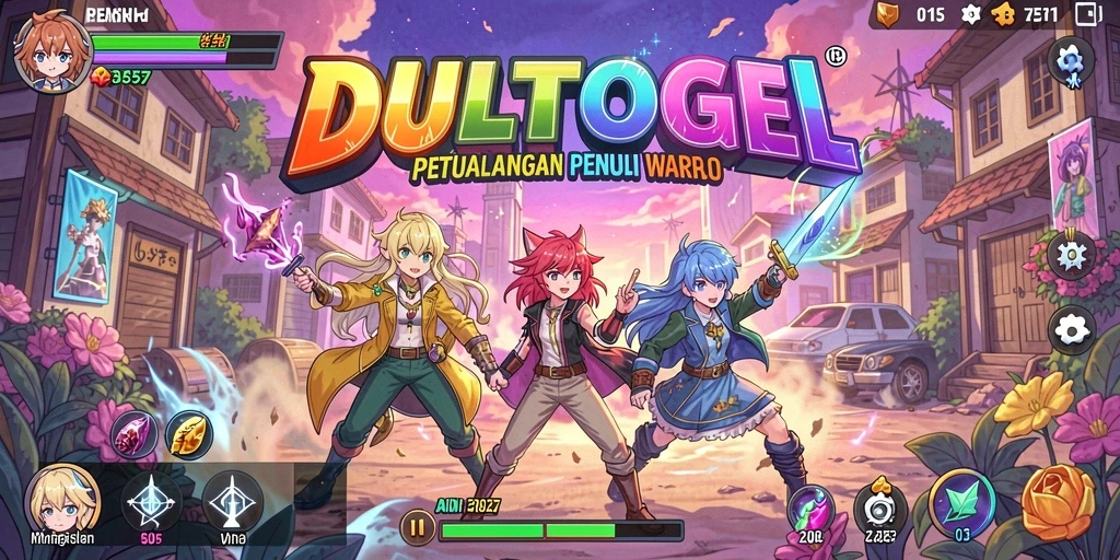 Tampilan menarik dalam gameplay DULTOGEL yang penuh warna.