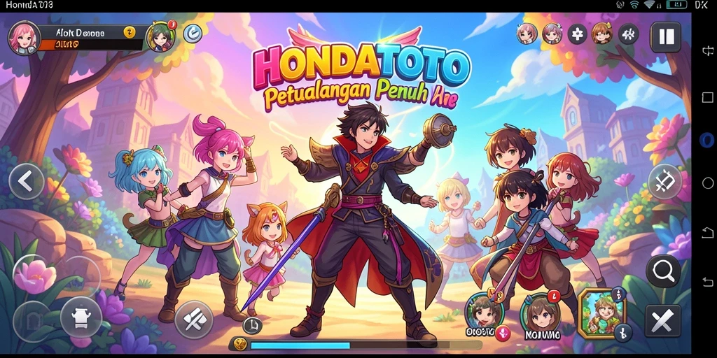 Tampilan gameplay seru dan penuh aksi dari HONDATOTO.