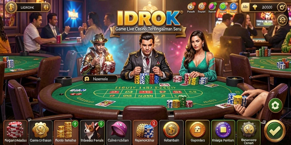 Gameplay Live Casino IDROK yang menarik dan interaktif.