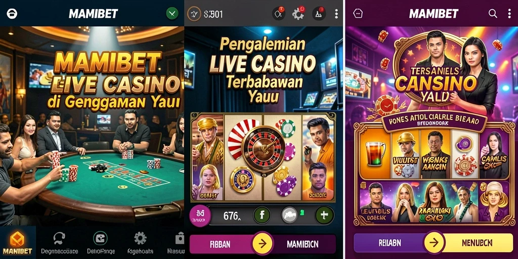 Tampilan gameplay MAMIBET yang mendebarkan dan interaktif di Live Casino.