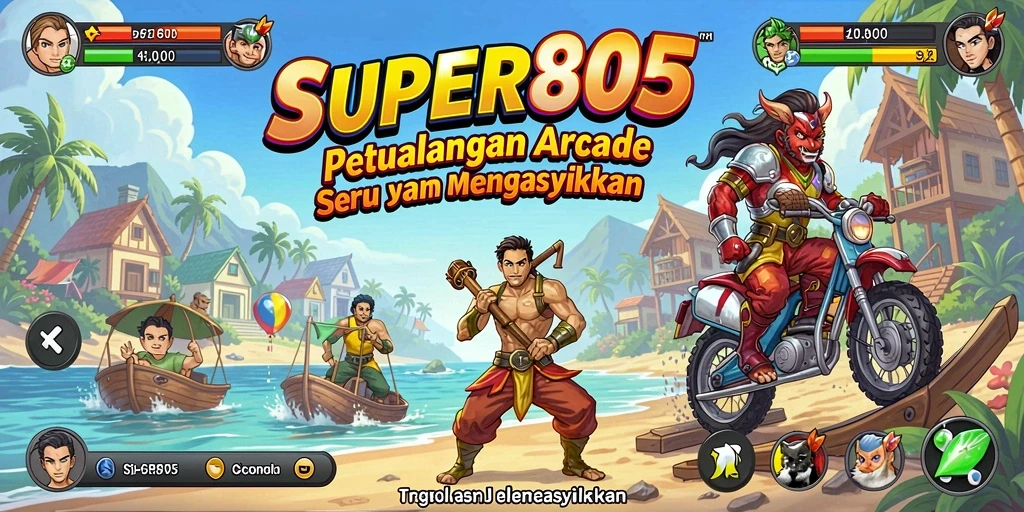 Tampilan gameplay <strong>SUPER805</strong> yang dinamis dan menantang.