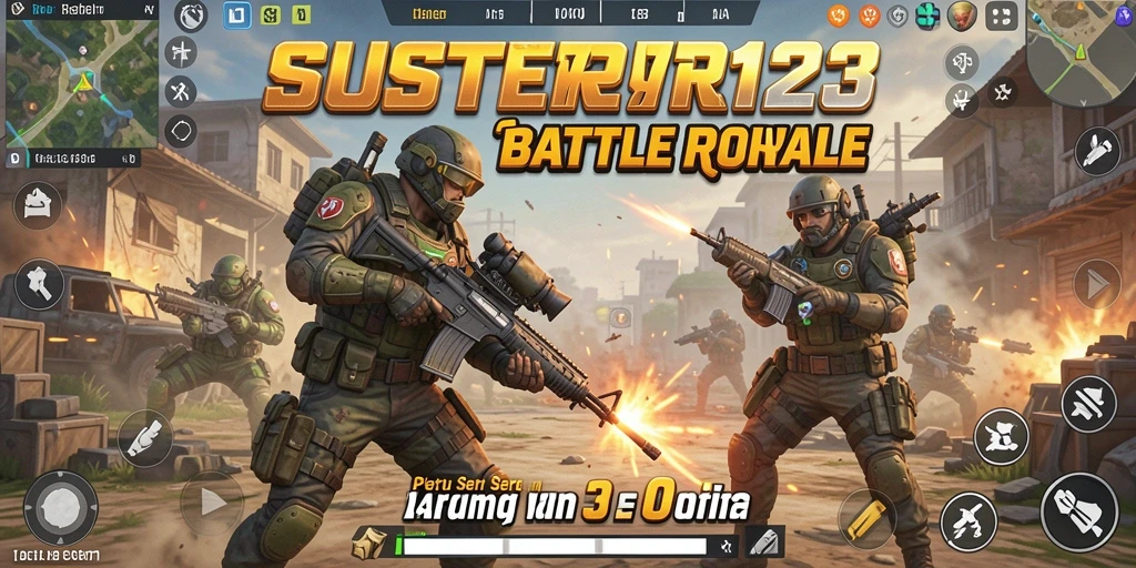 Tampilan gameplay seru dari SUSTER123 yang penuh aksi Battle Royale.